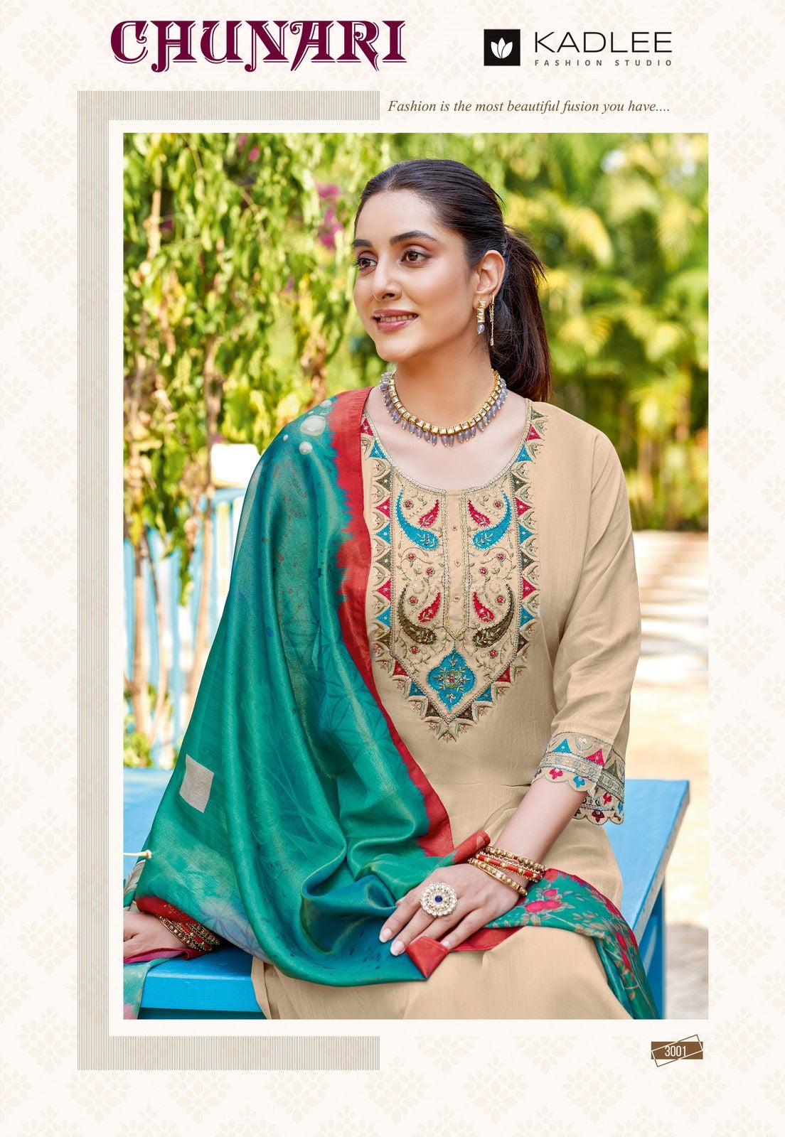 Chunari Kadlee Rayon Slub Readymade Pant Style Suits Manufacturer Gujarat