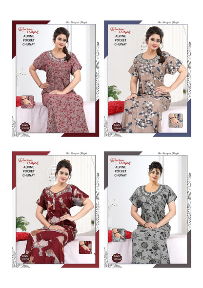 Chunat 2904 Ruchee Fashion Alpine Night Gowns Wholesale