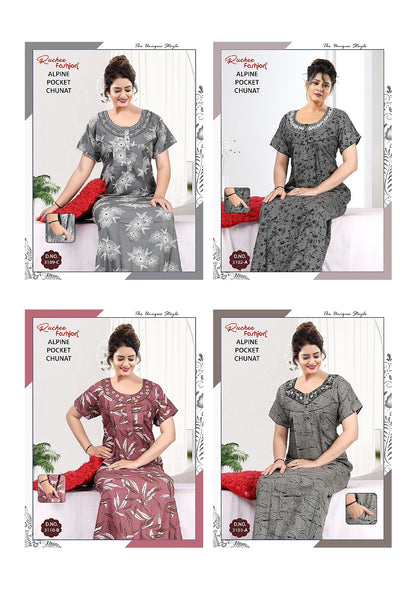 Chunat 2904 Ruchee Fashion Alpine Night Gowns Wholesale