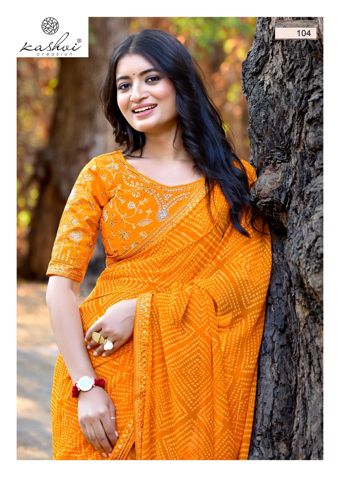 Chuneri Vol 1 Kashvi Creation Mono Georgette Sarees Wholesale