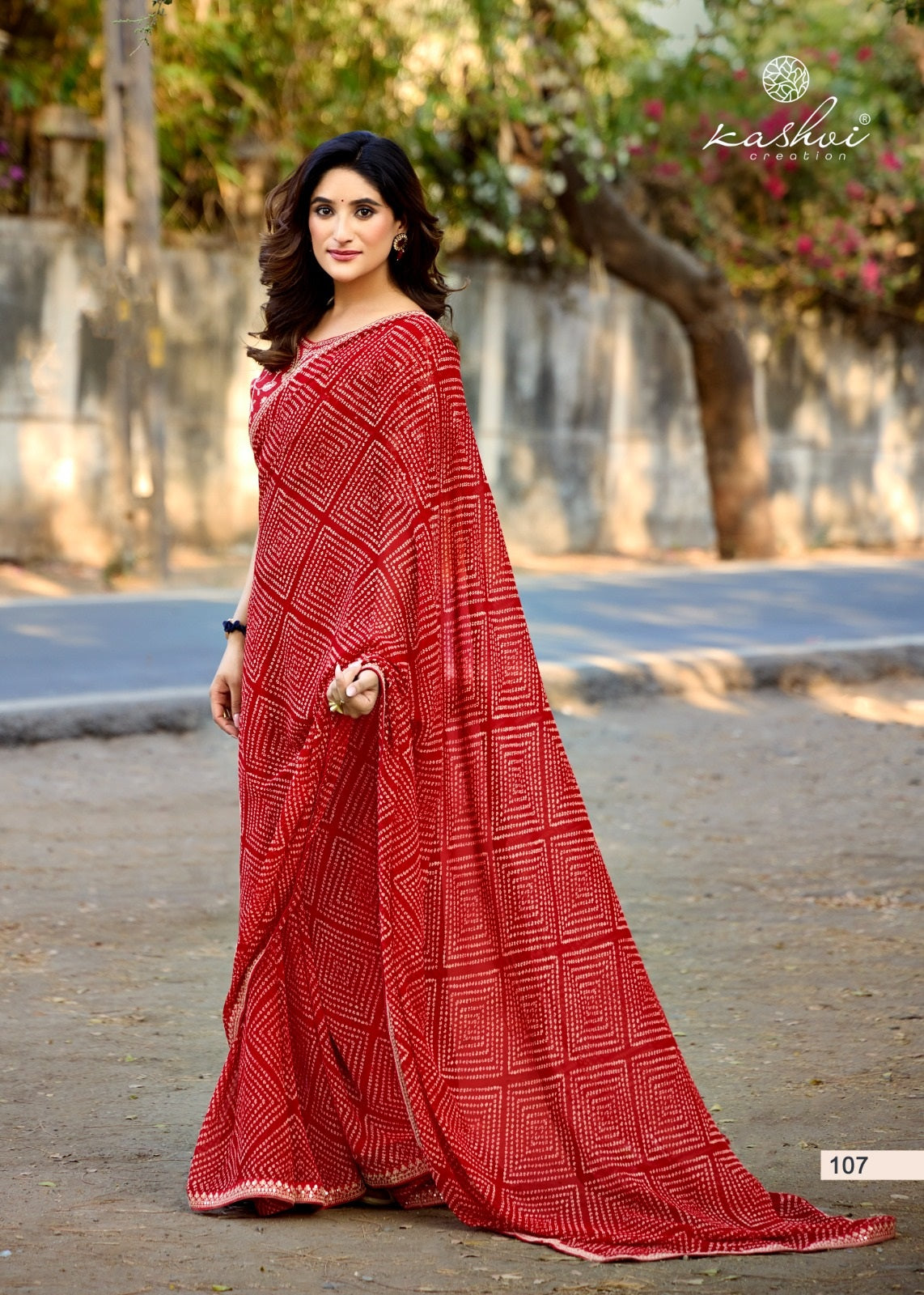 Chuneri Vol 1 Kashvi Creation Mono Georgette Sarees Wholesale