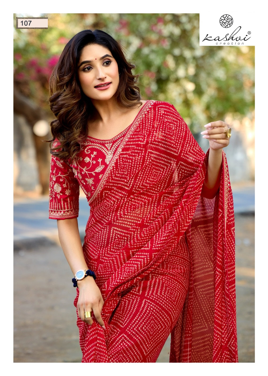 Chuneri Vol 1 Kashvi Creation Mono Georgette Sarees Wholesale