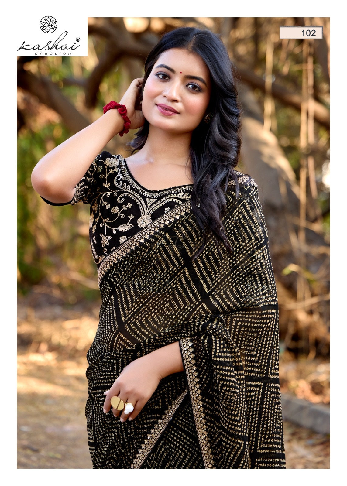 Chuneri Vol 1 Kashvi Creation Mono Georgette Sarees Wholesale