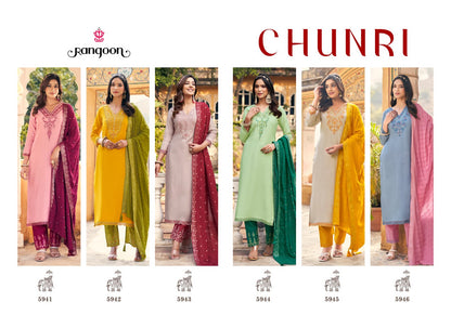 Chunri Rangoon Viscose Readymade Pant Style Suits Manufacturer Gujarat