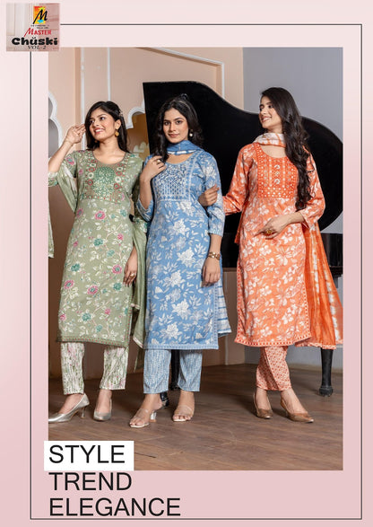 Chuski Vol 2 Master Capsule Print Readymade Pant Style Suits Wholesale Rate