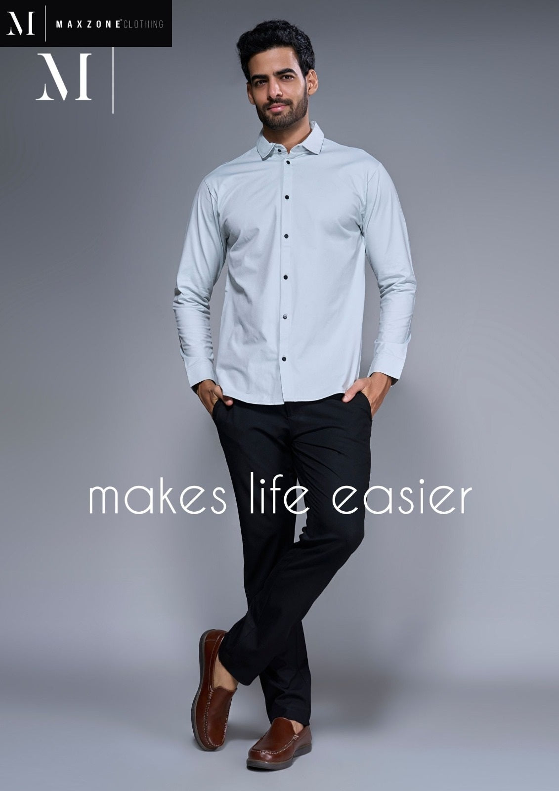 Ci J F1 2395 Full Sleeves Maxzone Clothing Lycra Mens Shirts Manufacturer India