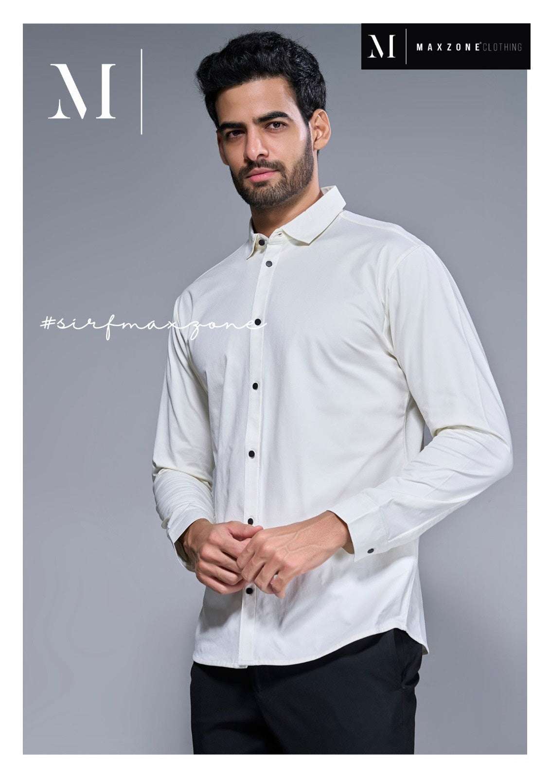 Ci J F1 2395 Full Sleeves Maxzone Clothing Lycra Mens Shirts Manufacturer India