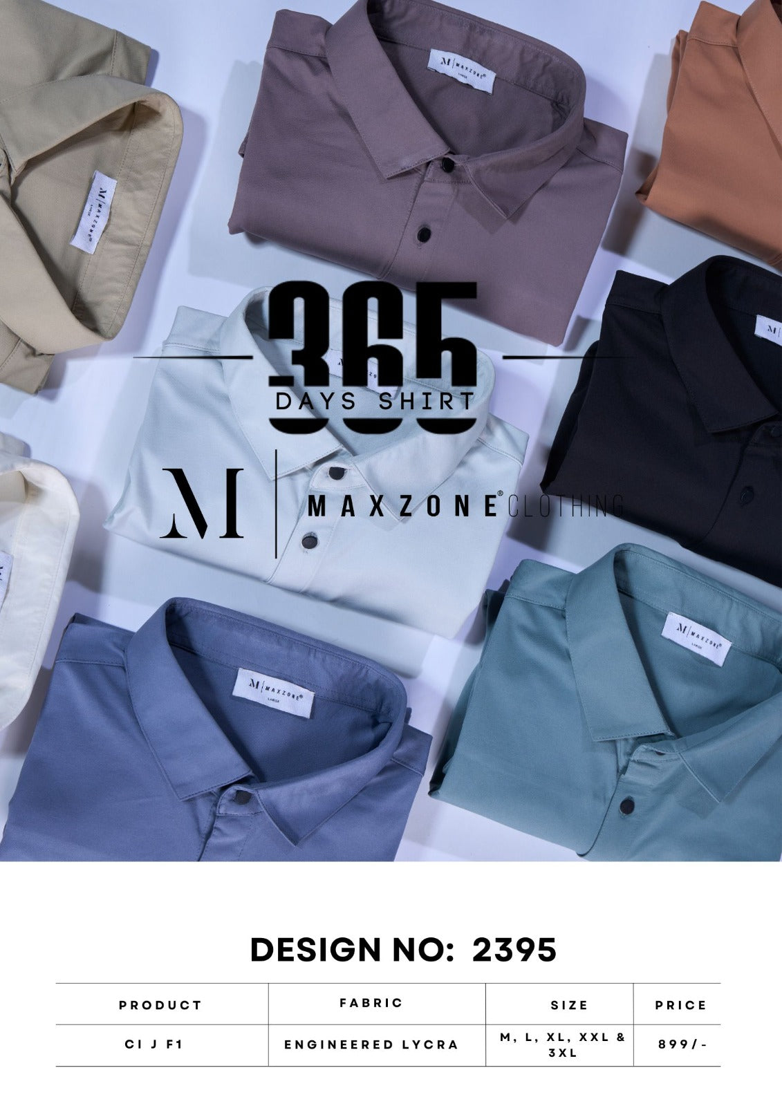 Ci J F1 2395 Full Sleeves Maxzone Clothing Lycra Mens Shirts Manufacturer India