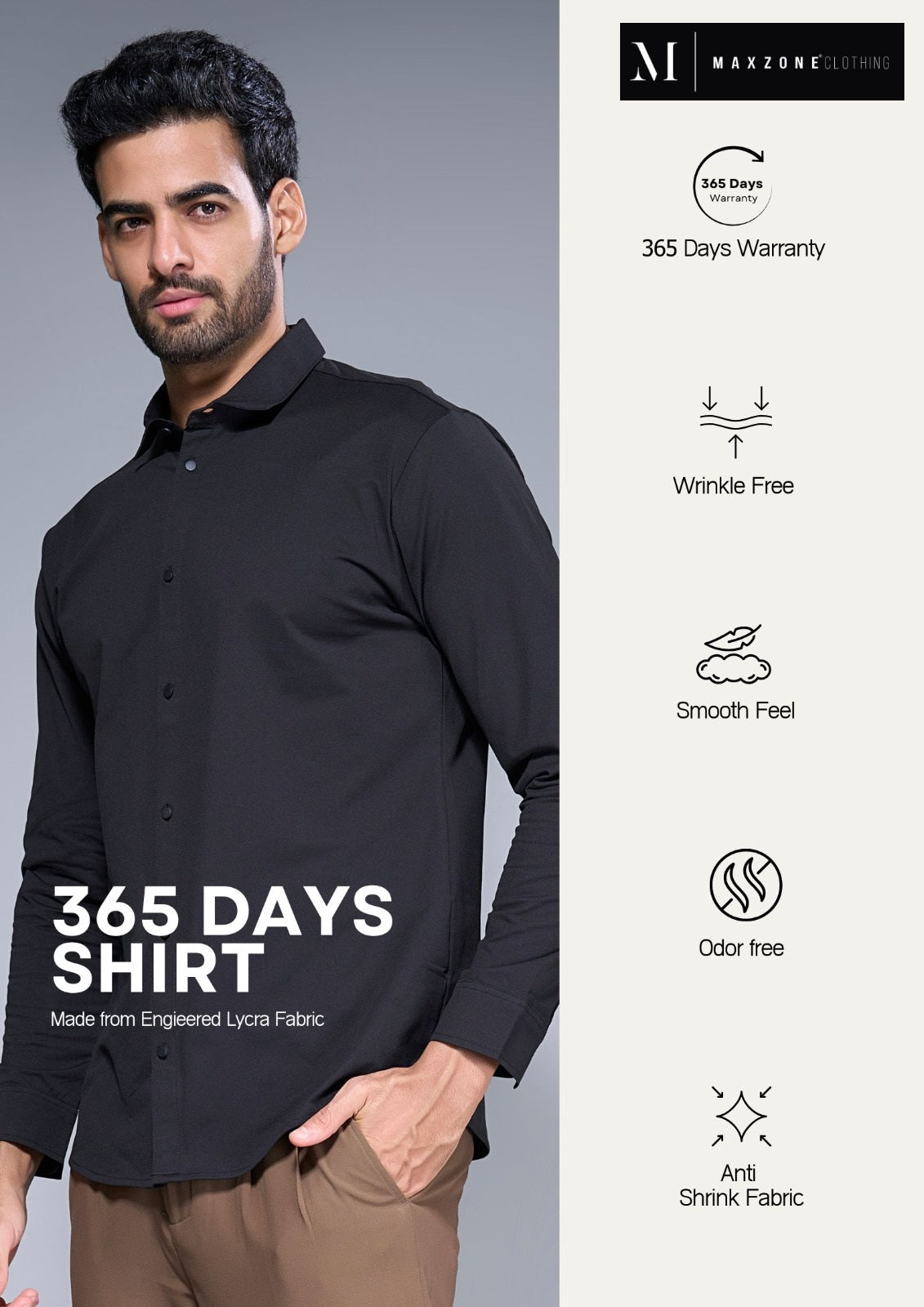 Ci J F1 2395 Full Sleeves Maxzone Clothing Lycra Mens Shirts Manufacturer India