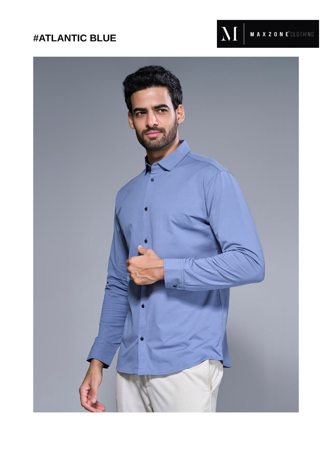 Ci J F1 2395 Full Sleeves Maxzone Clothing Lycra Mens Shirts Manufacturer India