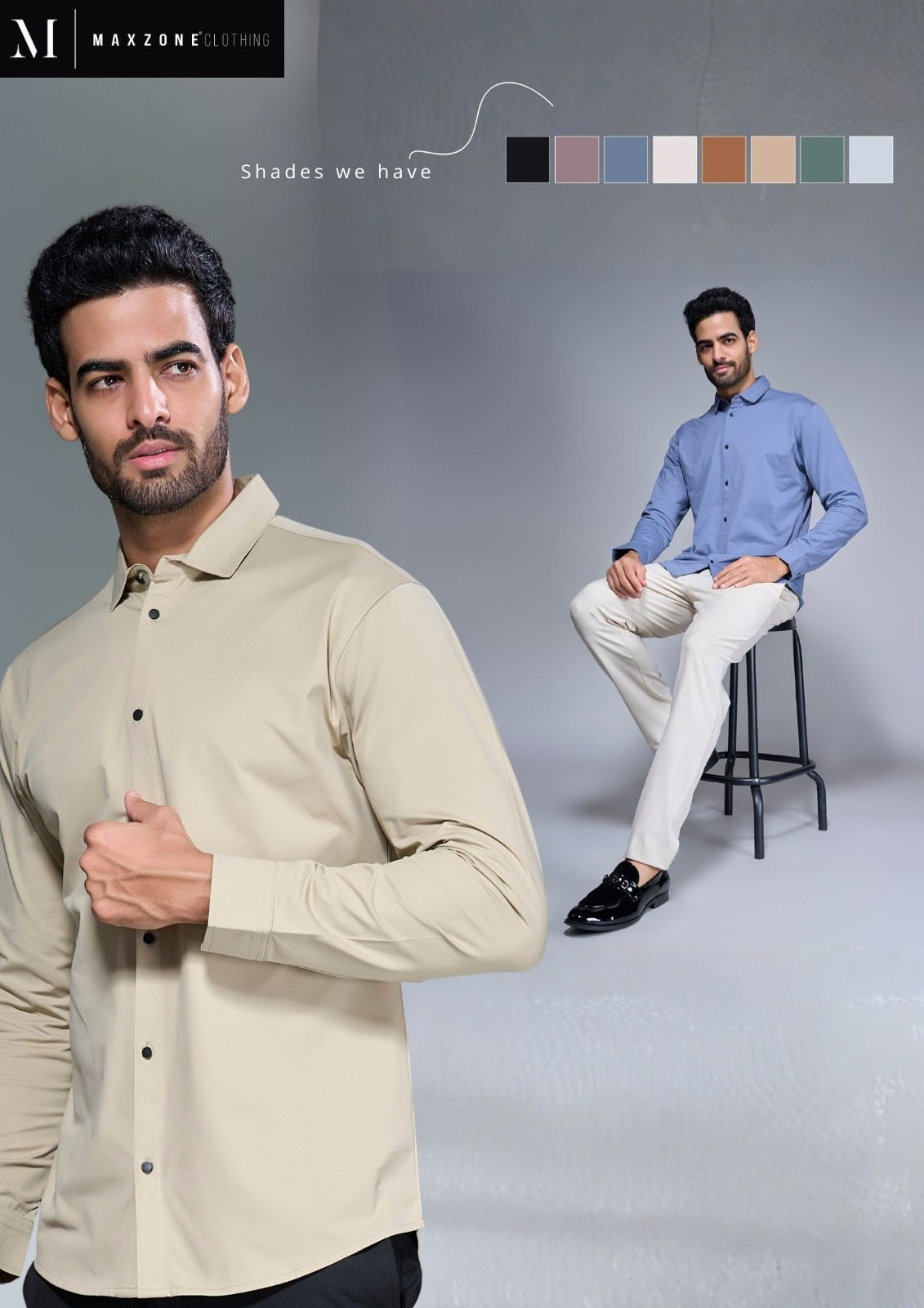 Ci J F1 2395 Full Sleeves Maxzone Clothing Lycra Mens Shirts Manufacturer India