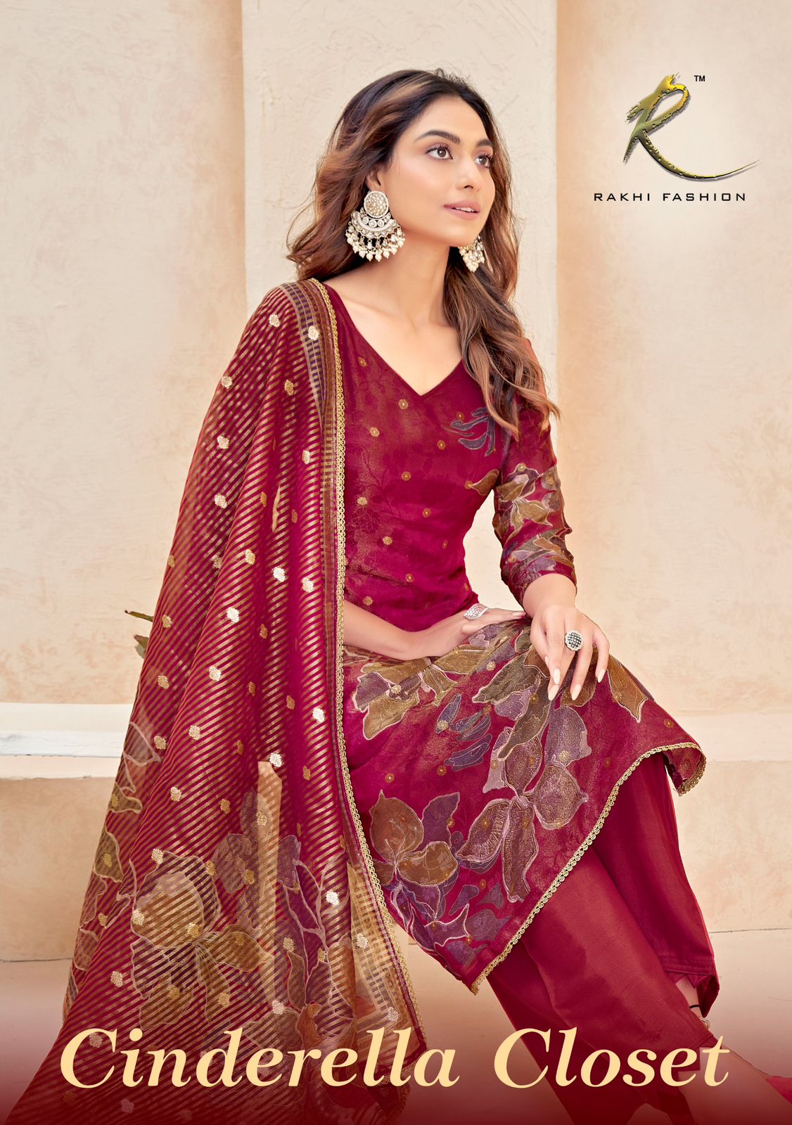 Cinderella Closet Rakhi Fashion Jacquard Pant Style Suits Exporter