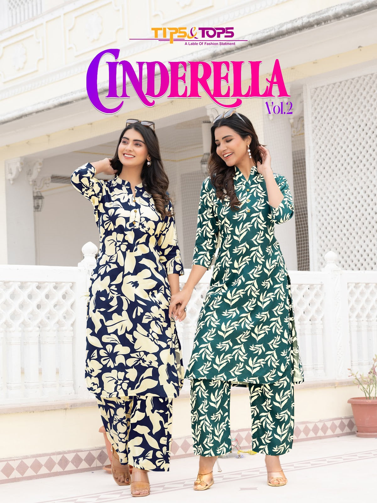 Cinderella Vol 2 Tips Tops Heavy Reyon Co Ord Set Supplier Ahmedabad