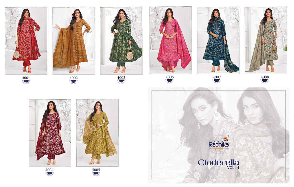 Cinderella Vol 4 Radhika Lifestyle Cotton Readymade Anarkali Suits Wholesaler India
