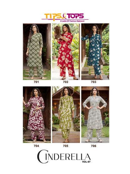 Cinderella Vol 7 Tips Tops Reyon Co Ord Set Manufacturer India