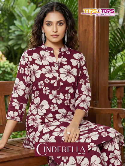 Cinderella Vol 7 Tips Tops Reyon Co Ord Set Manufacturer India
