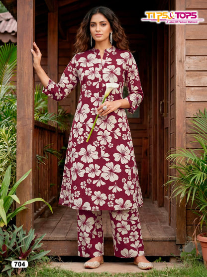 Cinderella Vol 7 Tips Tops Reyon Co Ord Set Manufacturer India