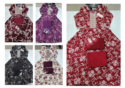 Cindrella 2405 Dveeja Fashion Rayon Foil Readymade Anarkali Suits Supplier