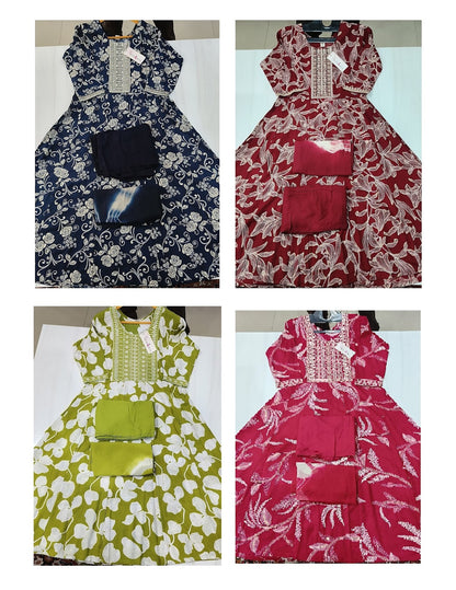 Cindrella 2405 Dveeja Fashion Rayon Foil Readymade Anarkali Suits Supplier