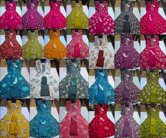 Cindrella Series Dveeja Fashion Reyon Readymade Anarkali Suits Wholesaler Ahmedabad