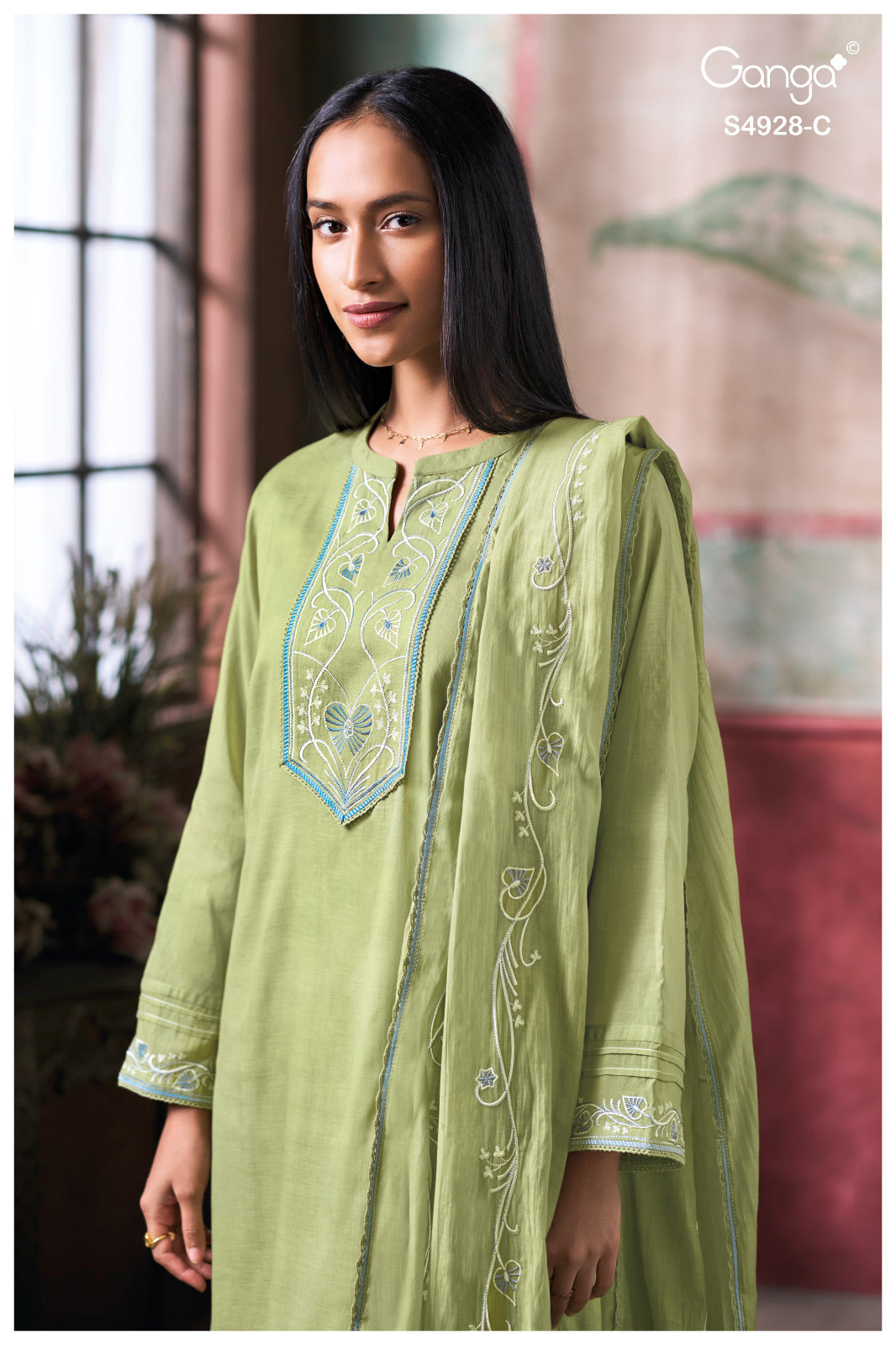 Ciraa S4928 Ganga Bemberg Pant Style Suits Wholesale Price