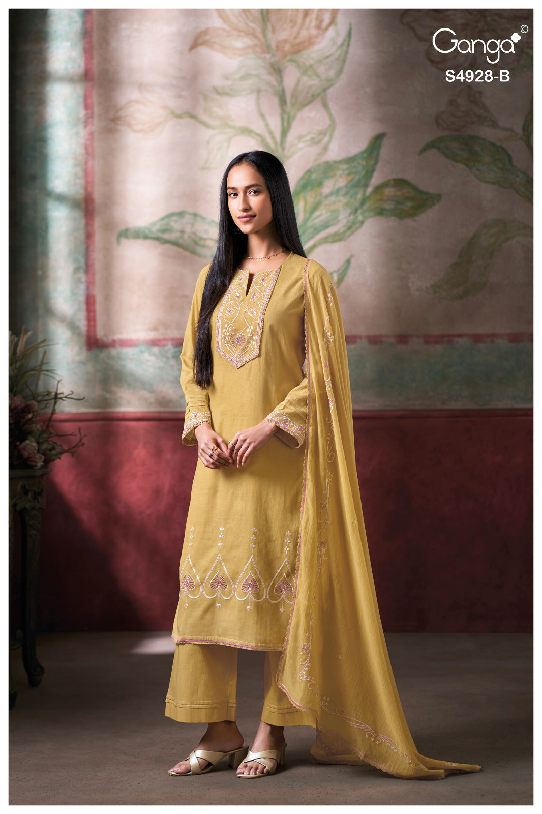Ciraa S4928 Ganga Bemberg Pant Style Suits Wholesale Price