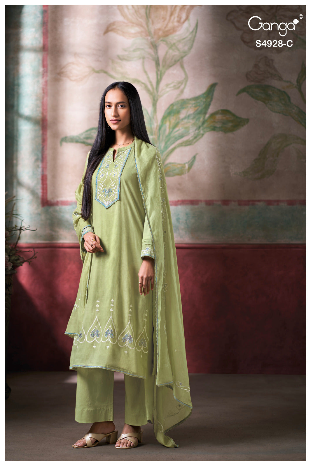 Ciraa S4928 Ganga Bemberg Pant Style Suits Wholesale Price