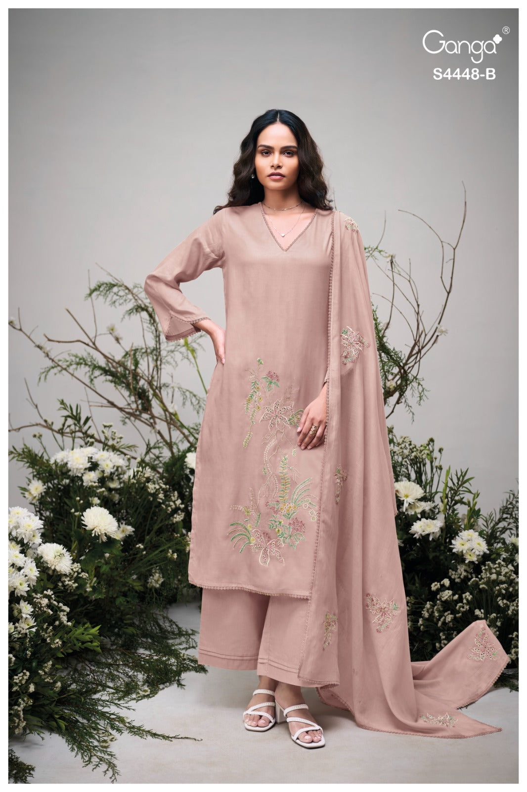 Cireen 4448 Ganga Mul Plazzo Style Suits Supplier India