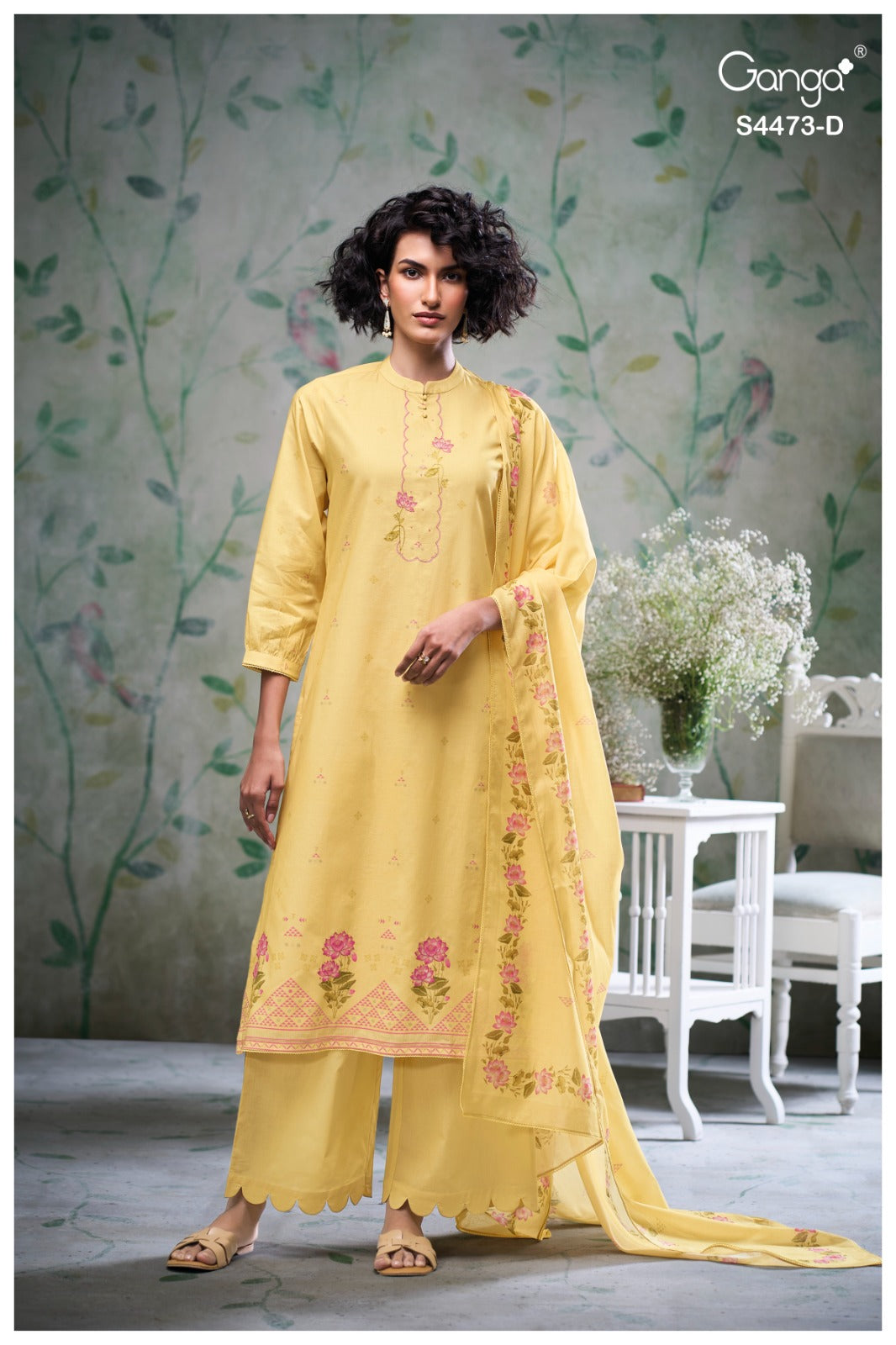 Cirel 4473 Ganga Cotton Plazzo Style Suits Exporter India
