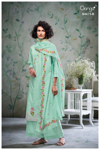 Cirel 4473 Ganga Cotton Plazzo Style Suits Exporter India