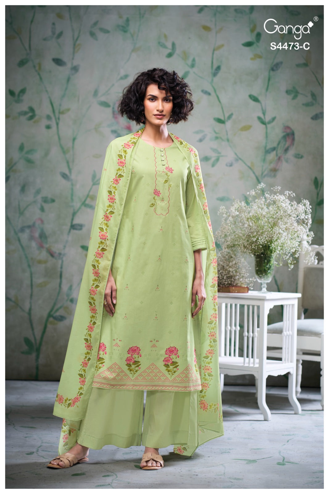 Cirel 4473 Ganga Cotton Plazzo Style Suits Exporter India
