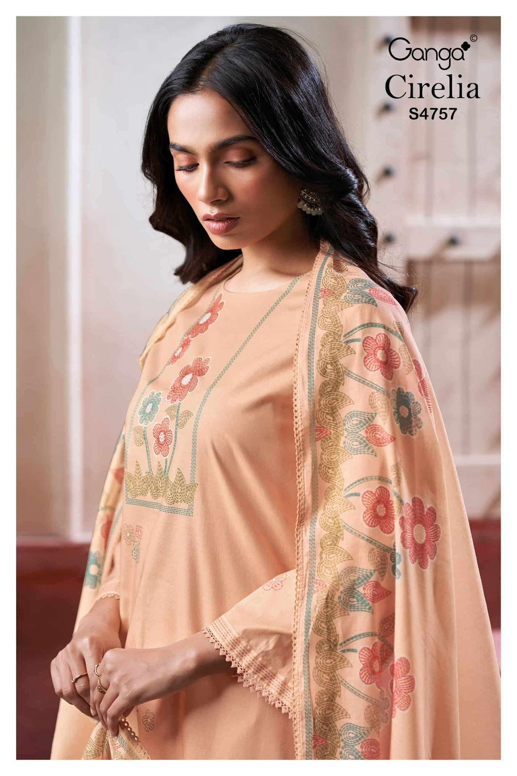 Cirelia S4757 Ganga Cotton Plazzo Style Suits Supplier Ahmedabad