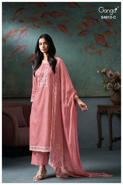 Cirona 4612 Ganga Cotton Satin Pant Style Suits Manufacturer India