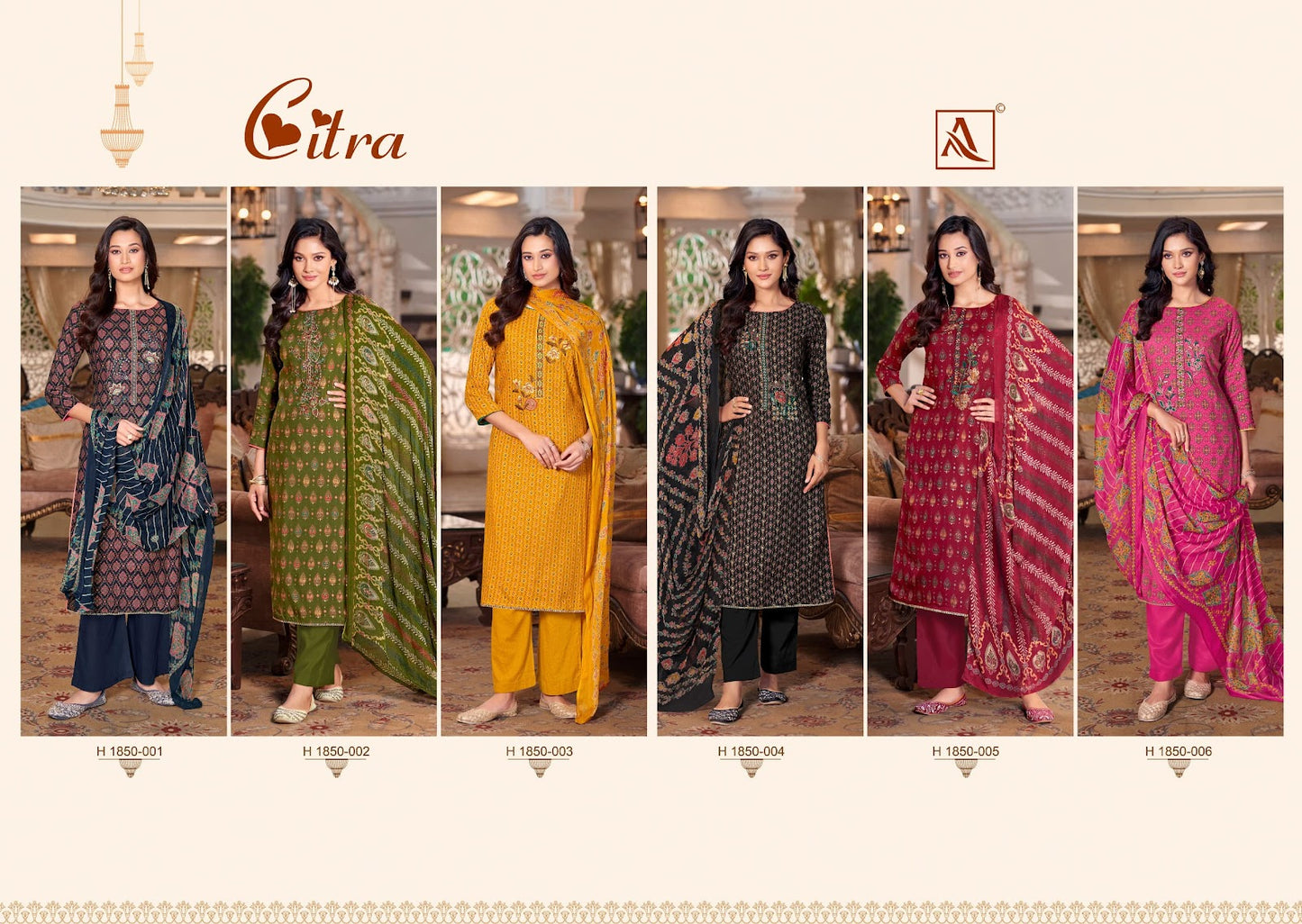 Citra Alok Viscose Rayon Karachi Salwar Suits Manufacturer
