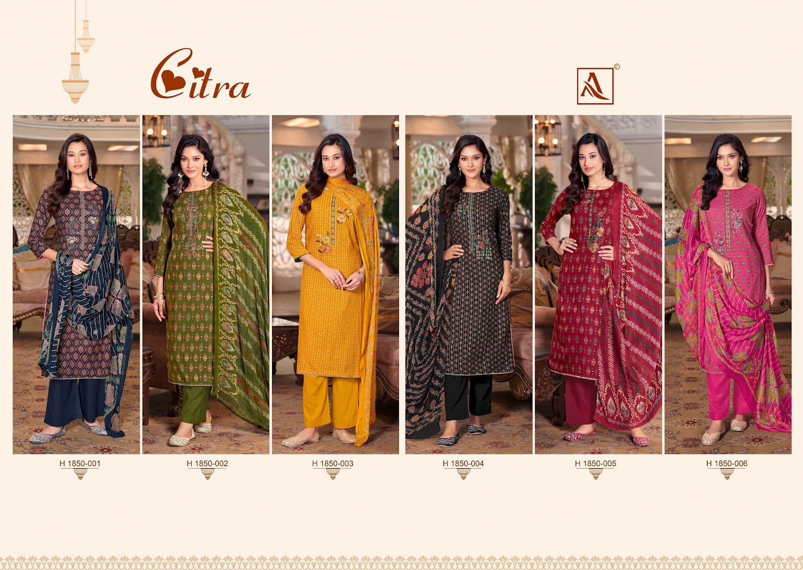 Citra Alok Viscose Rayon Karachi Salwar Suits Manufacturer