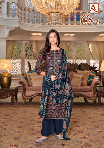 Citra Alok Viscose Rayon Karachi Salwar Suits Manufacturer