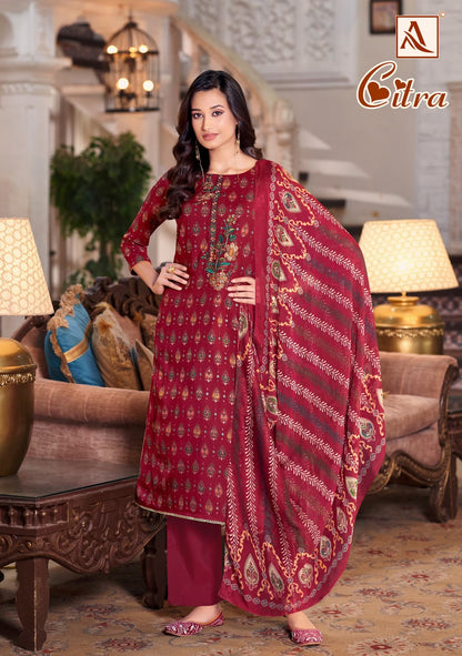 Citra Alok Viscose Rayon Karachi Salwar Suits Manufacturer