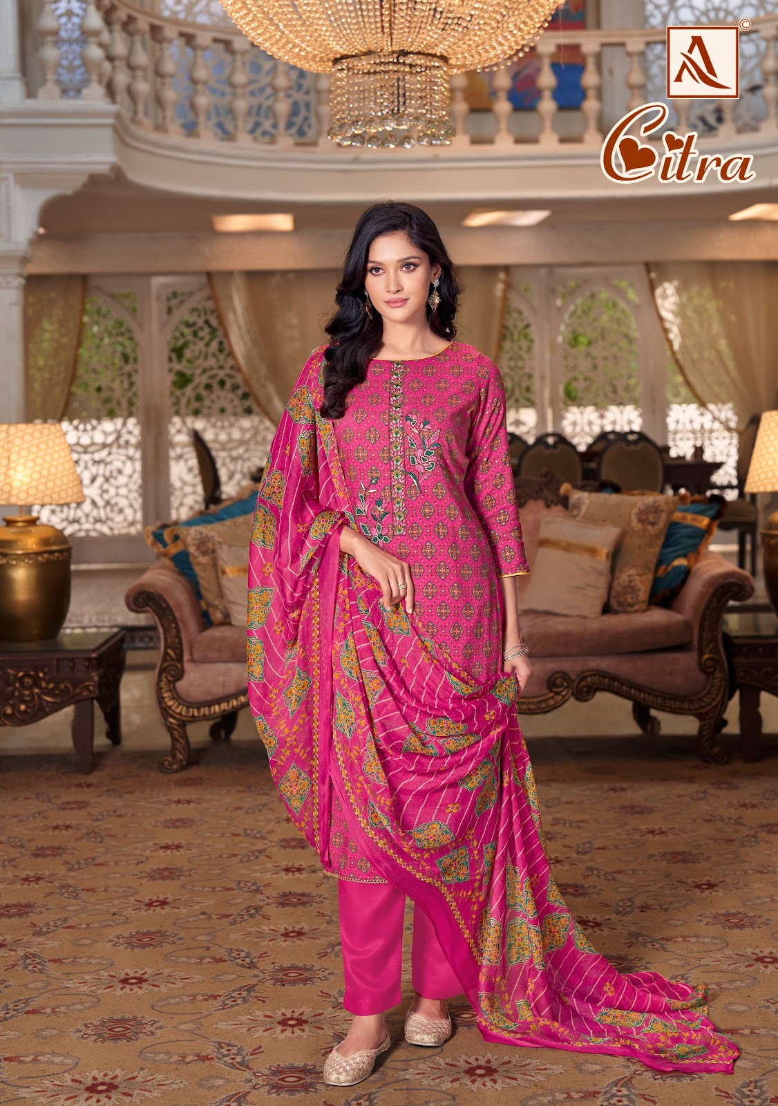 Citra Alok Viscose Rayon Karachi Salwar Suits Manufacturer