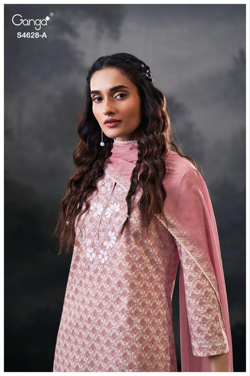 Citrina 4628 Ganga Cotton Plazzo Style Suits Exporter India