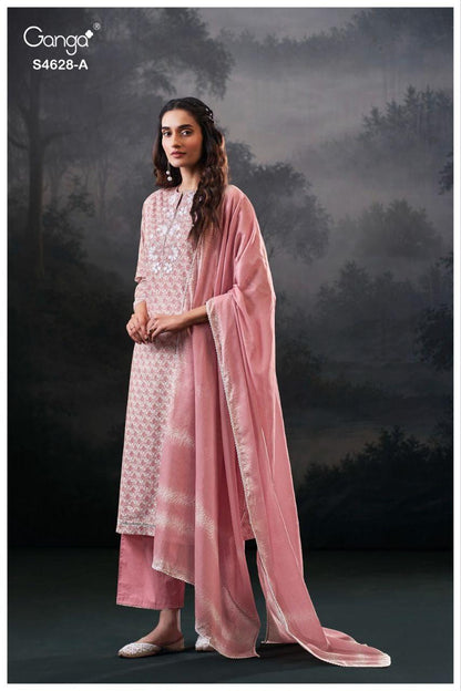 Citrina 4628 Ganga Cotton Plazzo Style Suits Exporter India