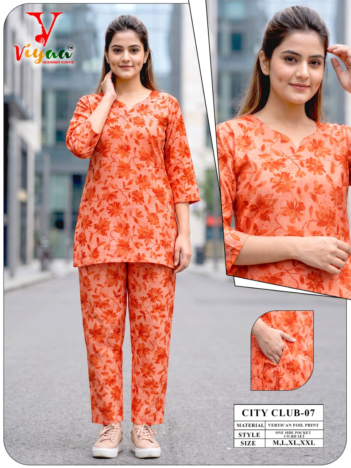 City Club Viyaa Vertican Co Ord Set Exporter India