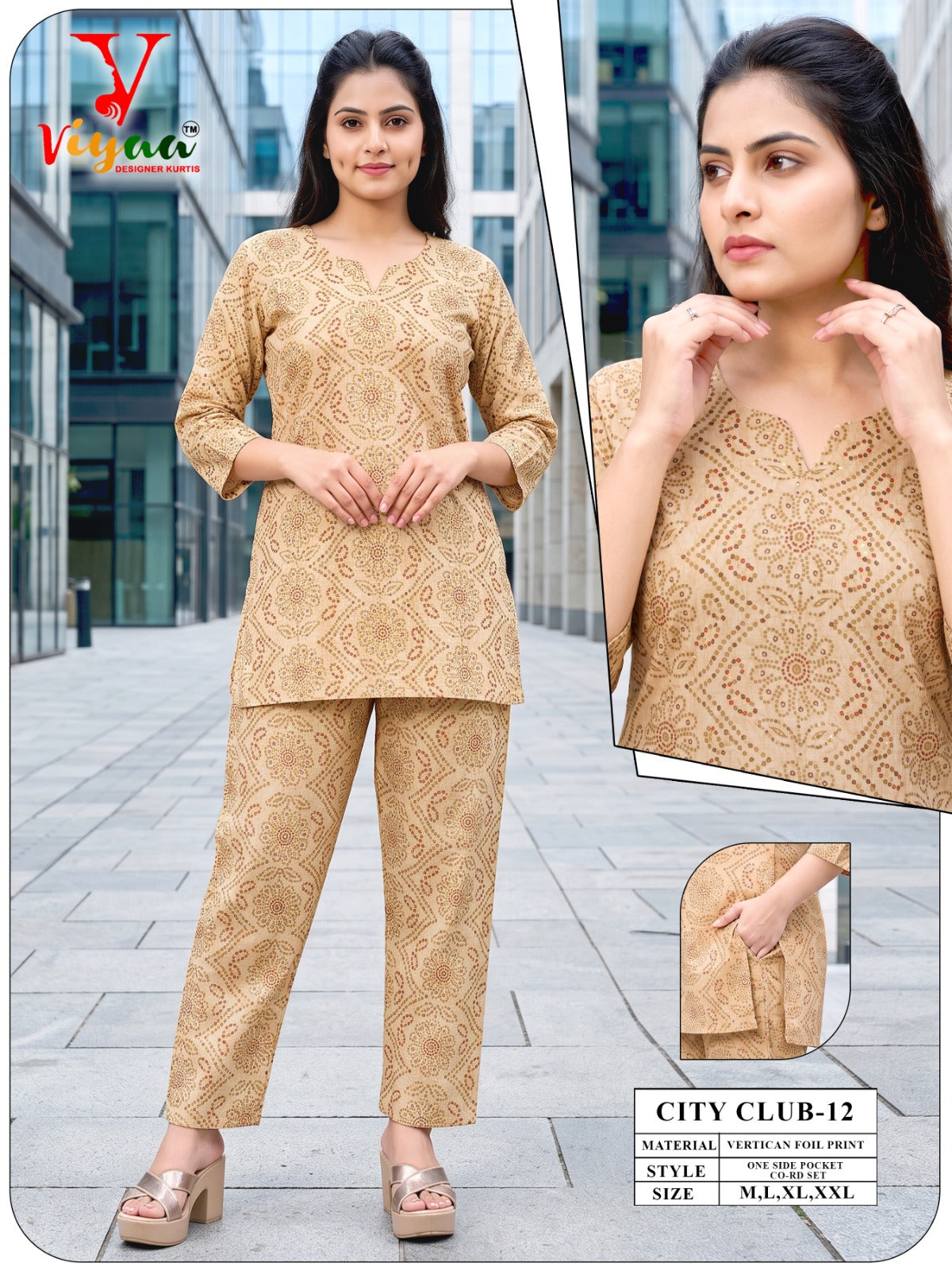City Club Viyaa Vertican Co Ord Set Exporter India