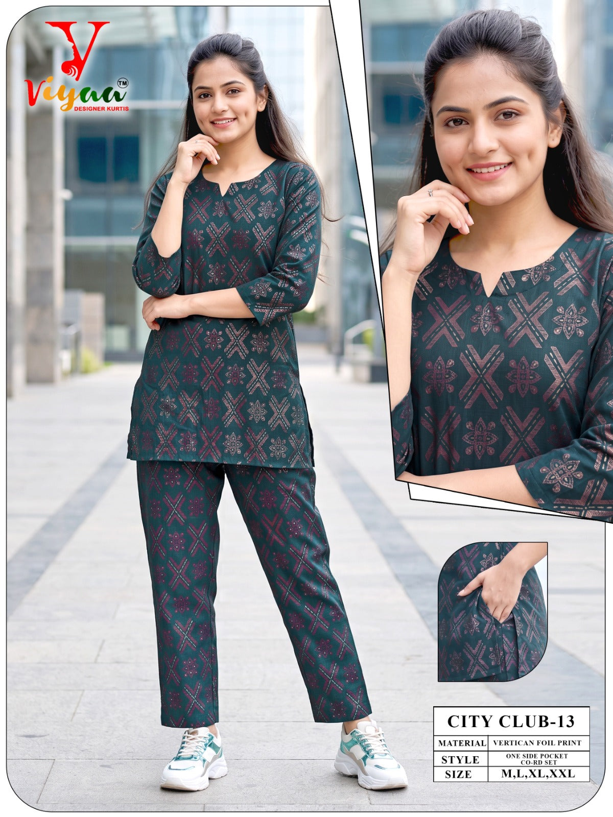 City Club Viyaa Vertican Co Ord Set Exporter India