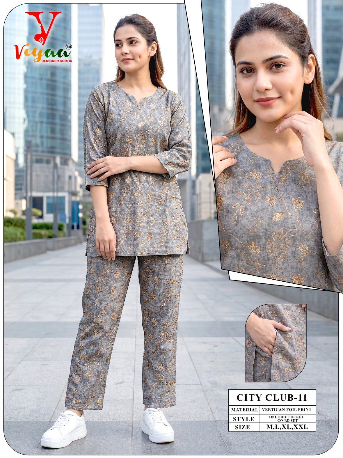 City Club Viyaa Vertican Co Ord Set Exporter India