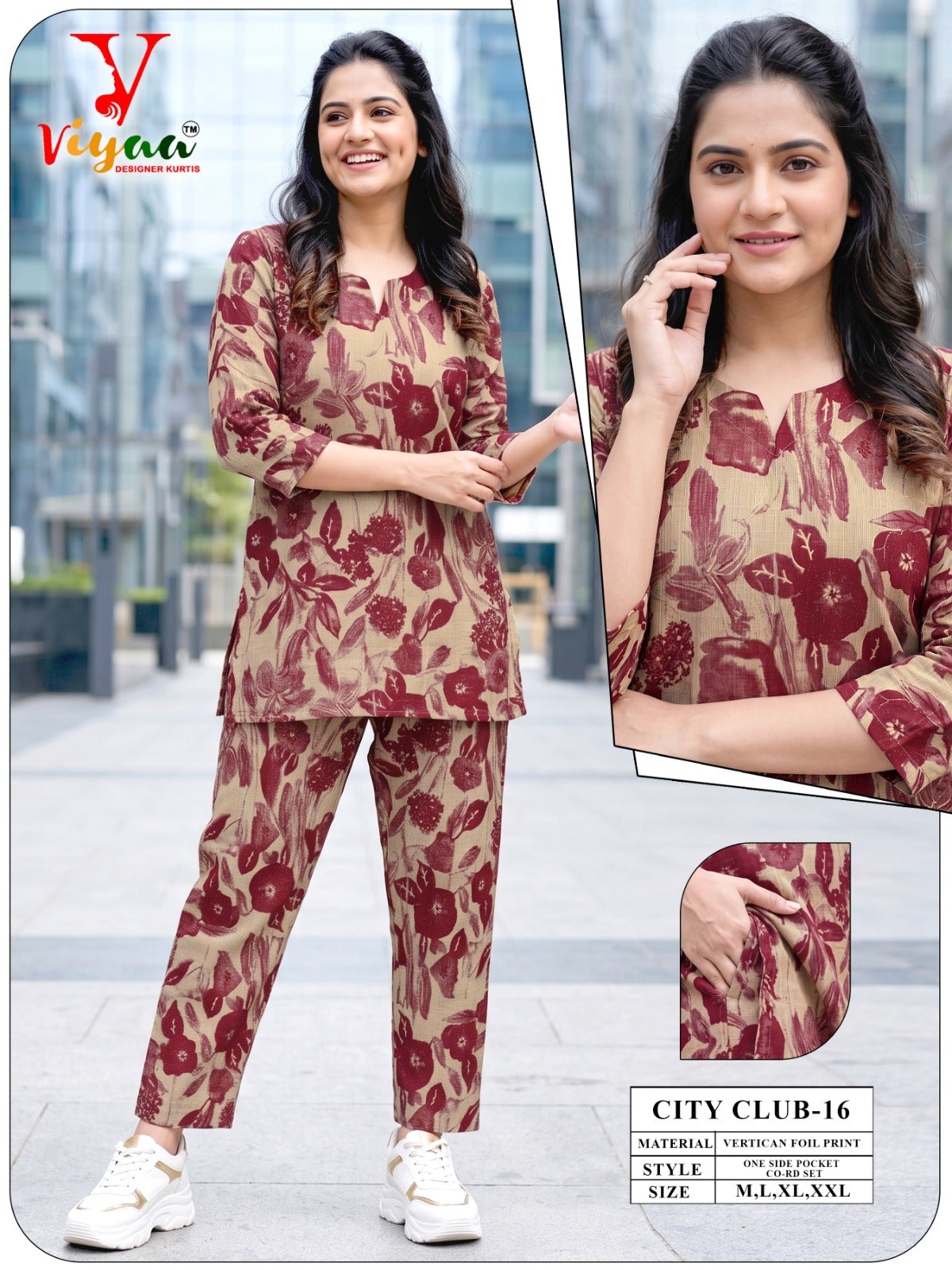 City Club Viyaa Vertican Co Ord Set Exporter India