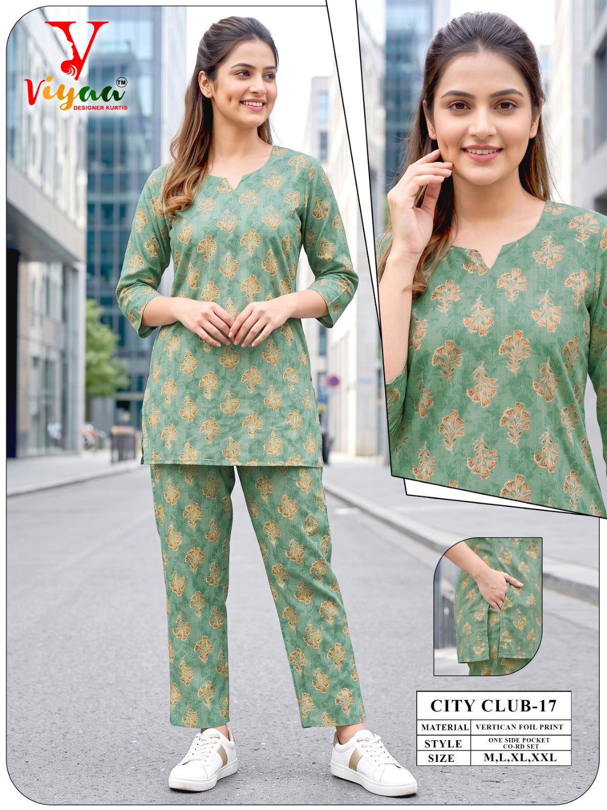 City Club Viyaa Vertican Co Ord Set Exporter India