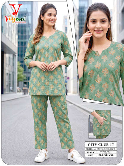 City Club Viyaa Vertican Co Ord Set Exporter India