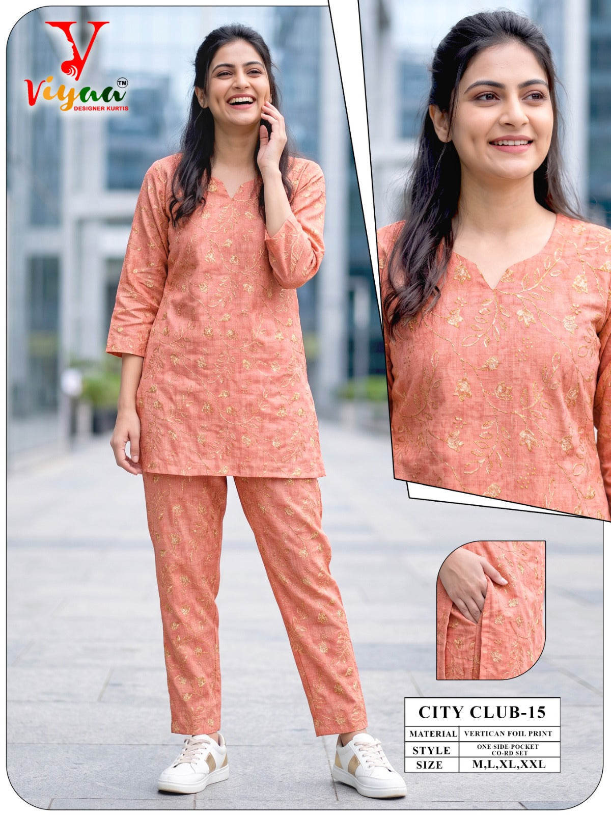 City Club Viyaa Vertican Co Ord Set Exporter India