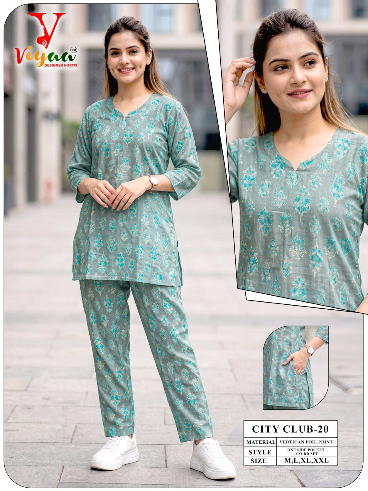 City Club Viyaa Vertican Co Ord Set Exporter India