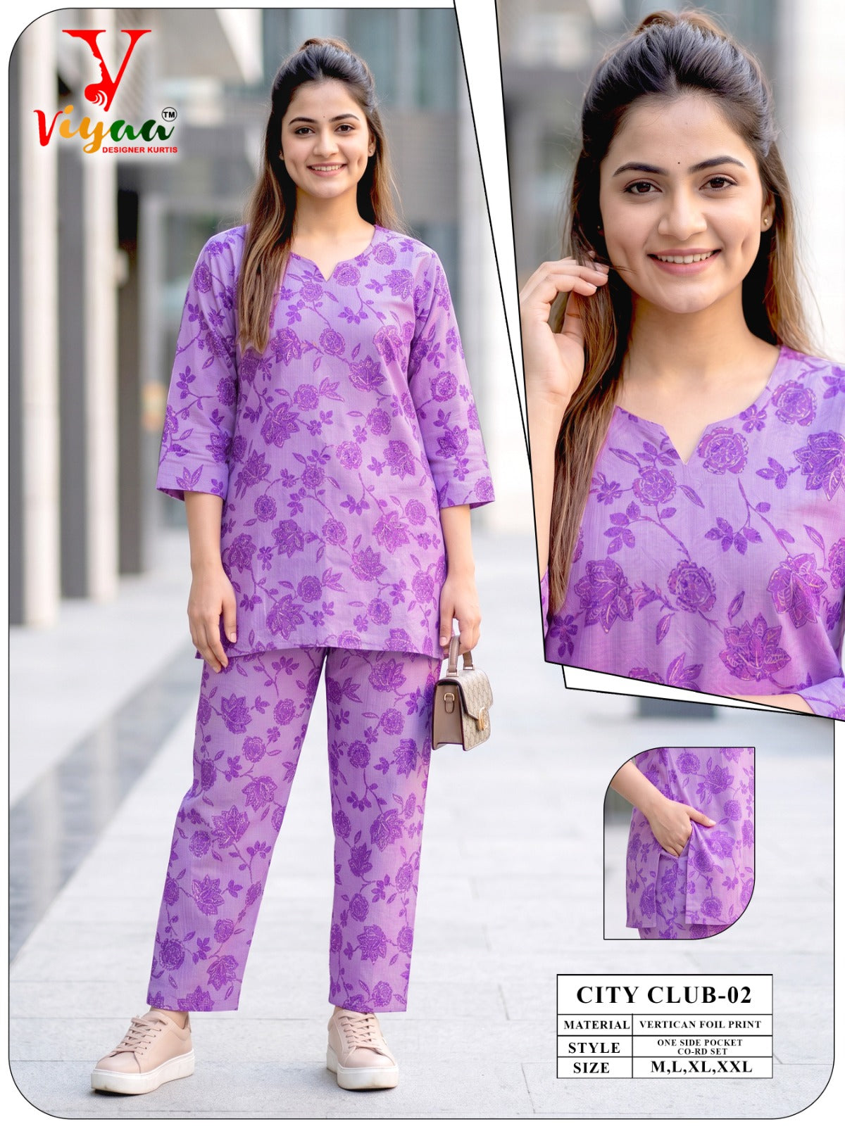 City Club Viyaa Vertican Co Ord Set Exporter India